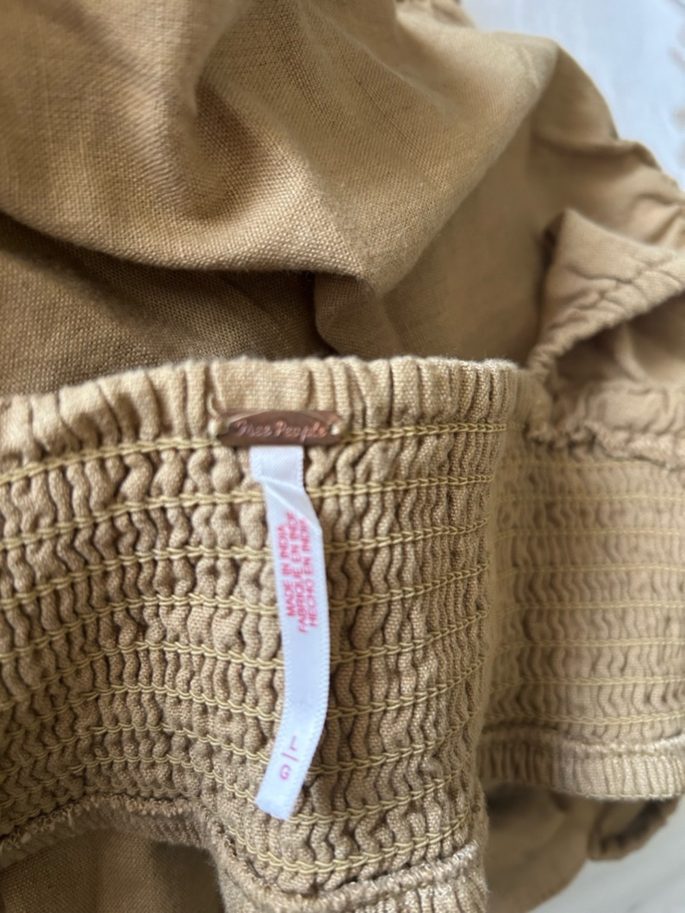 Free People Brown Cutout Puff-Sleeve Mini Dress - Picture 5 of 6